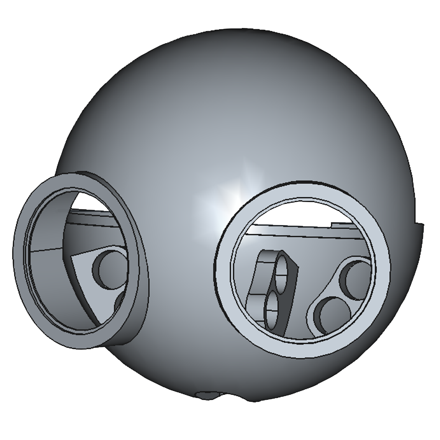 PicoAmp shell CAD render
